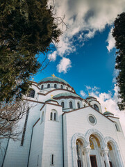 The Church of Saint Sava Cathedral or Hram Svetog Save is a Serbian Orthodox church in Belgrade city in Serbia. High quality photo