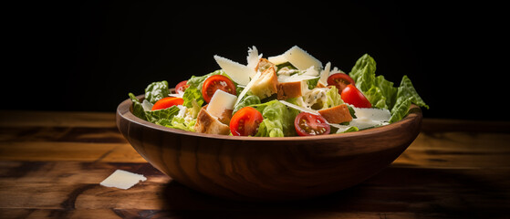 Bowl of salad. Caesar Salad. Natural food. Healthy