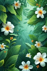 Beautiful bright poster for the spring holiday. Template without text