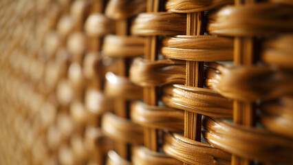 Nature’s Artistry: The Unique Texture of Rattan - obrazy, fototapety, plakaty
