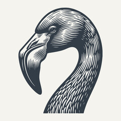 Flamingo Head.  © RetroVector