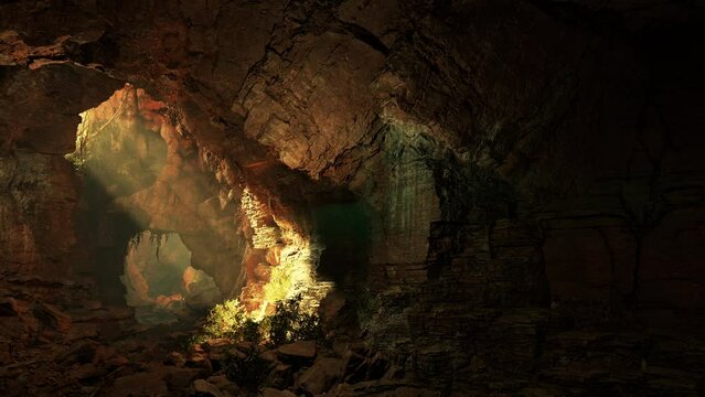 A Mysterious Underground World Illuminated by Natural Light