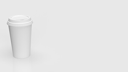 The coffee paper cup for hot drink concept 3d rendering.