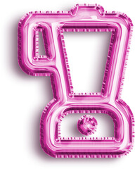 Blender Pink Foil Balloon Icon