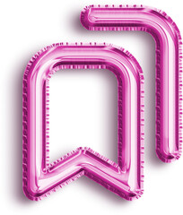 Bookmarks Pink Foil Balloon Icon