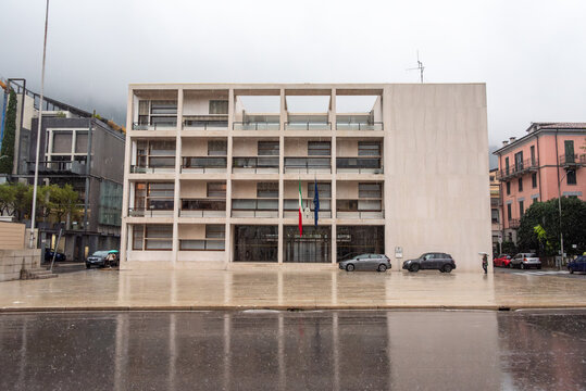 Famous architectural building Casa del Fascio in Como from Giuseppe Terragni