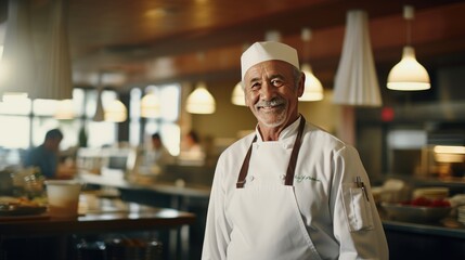 Fototapeta na wymiar Senior American Male Chef