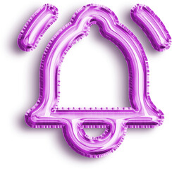 Bell School Purple Foil Balloon Icon