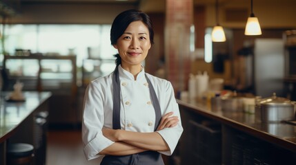 Middle age Asian Female Chef