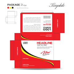 Supplements and Cosmetic box design, Package design template, box outline, box packaging design, medicine Label, healthcare label, packaging creative idea vector, label layout, product design