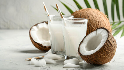 Tropical coconut juice, diet drink.