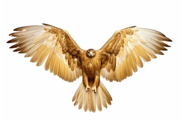 Fototapeta premium A large bird of prey soaring through the sky. Perfect for nature and wildlife enthusiasts
