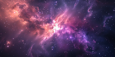 Fototapeta na wymiar Galactic adventure, a cosmic wallpaper featuring a vast galaxy with stars and nebulae.