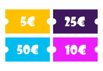 set of discount labels,voucher