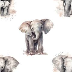 elephant seamless pattern