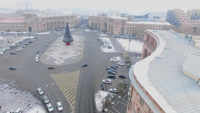 Transport traffic on Republic square near Government House No. 1