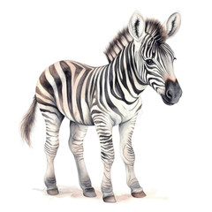Fototapeta na wymiar zebra isolated on white