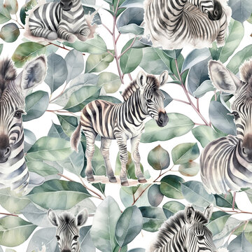 zebra seamless pattern