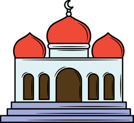 Hand drawn Mosque Illustration
