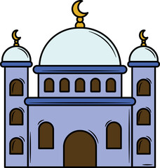 Hand drawn Mosque Illustration