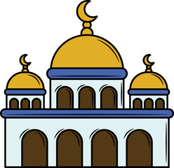 Hand drawn Mosque Illustration