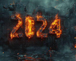The Year 2024 Ablaze: A Symbol of Urgent Times
