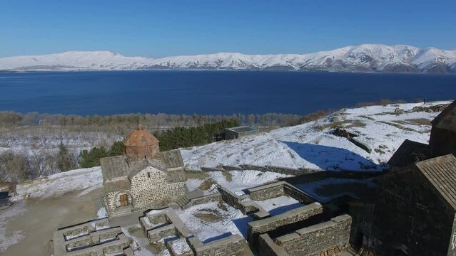 Sevanavank monastic complex not far from Sevan Lake