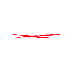 Obraz na płótnie Canvas Hand drawn red pencil line