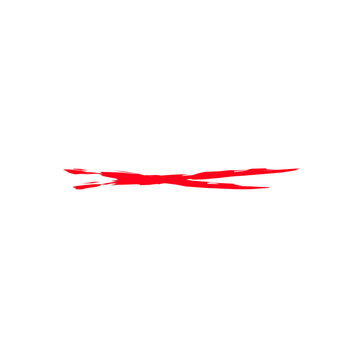 Hand drawn red pencil line
