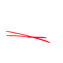 Hand drawn red pencil line