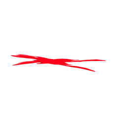 Hand drawn red pencil line
