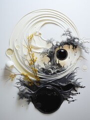 Fototapeta premium Exploring the profound symbolism and philosophy of yin-yang: a journey into balance, harmony, and duality in Chinese culture and philosophy.