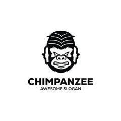 vector monkey simple mascot logo design illustration