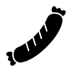 Sausage glyph solid icon