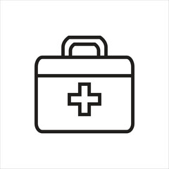 first aid box vector icon line template