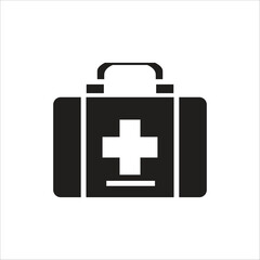 first aid box vector icon line template