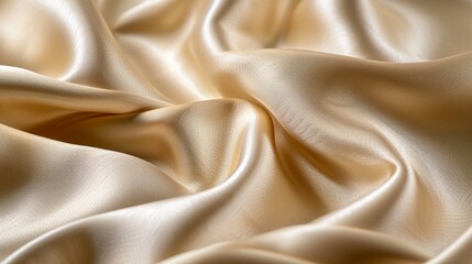 Fototapeta premium A luxurious satin textile, intricately woven with delicate silk fibers, evoking a sense of elegance and sophistication in fashion