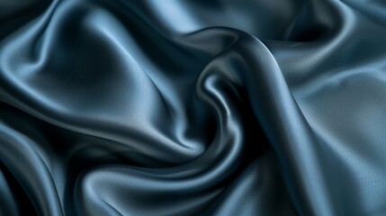 Obraz premium A luxurious display of vibrant blue silk and smooth satin, ready to be transformed into a fashion statement