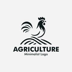 Fototapeta na wymiar Chicken simple logo design inspiration for your agriculture company