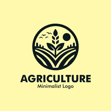 Yellow agriculture logo design inspiration for your company
