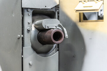 military cannon from a tank