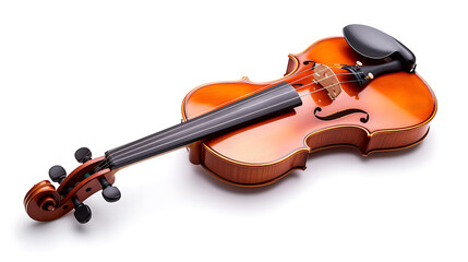 A stunning closeup of a violin, elegantly crafted and ready to unleash its melodic charm. Perfect for musicians, classical aficionados, and those seeking a touch of classical sophistication.