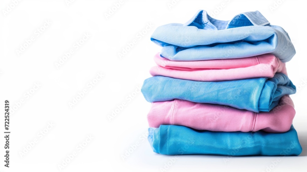 Poster a neat pile of freshly laundered towels, ready to envelop and comfort with their soft embrace