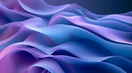 Mesmerizing hues of electric blue and lilac intertwine in a stunning abstract fractal art, evoking a sense of colorful wonder and vibrant energy