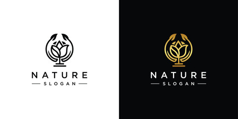 lotus flower logo design templete .	