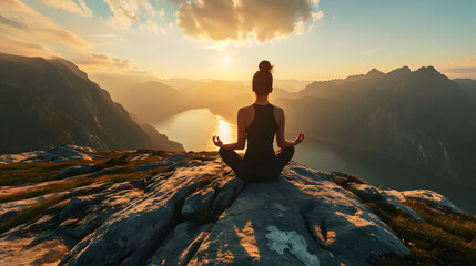 Serene Mountain Sunrise Meditation