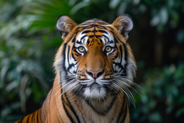 Obraz premium Portrait of a tiger in its natural habitat.