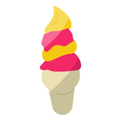 ice cream childrens day color cold sweet food icon element horn stick