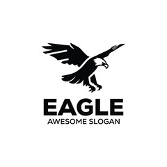 Eagle head mascot illustration logo vector design