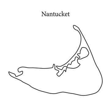 nantucket map, nantucket vector, nantucket outline, nantucket